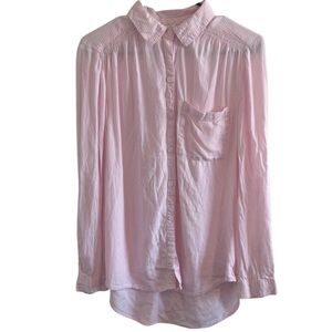 BeachLunchLounge Pink Striped Button-Down Shirt | Ultra Soft | Size M